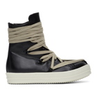 Rick Owens Black Capped High-Top Sneakers