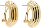 ANINE BING Gold Chunky Ribbed Earrings