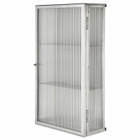 ferm LIVING Haze Wall Cabinet - Reeded Glass in Stainless Steel 