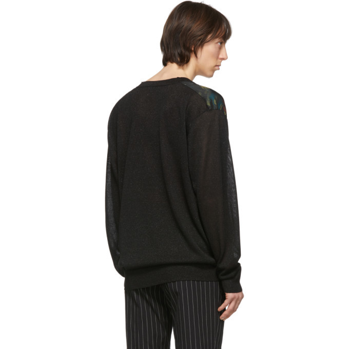 Dries Van Noten Black and Multicolor Jaxson Cardigan Dries Van Noten