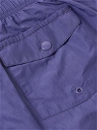 Noah - Straight-Leg Mid-Length Logo-Appliquéd Swim Shorts - Purple