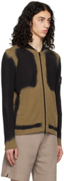 Stone Island Black & Brown Airbrushed Hoodie