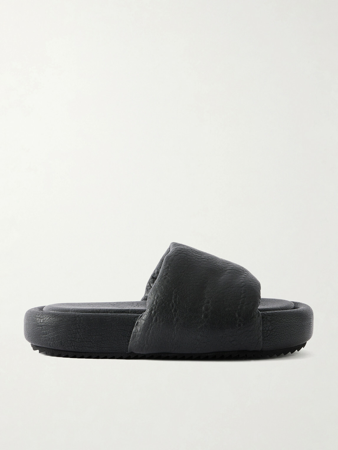 Rick Owens - Chancla Full-Grained Leather Slides - Black