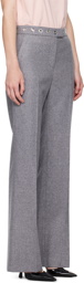 MSGM Gray Eyelet Trousers