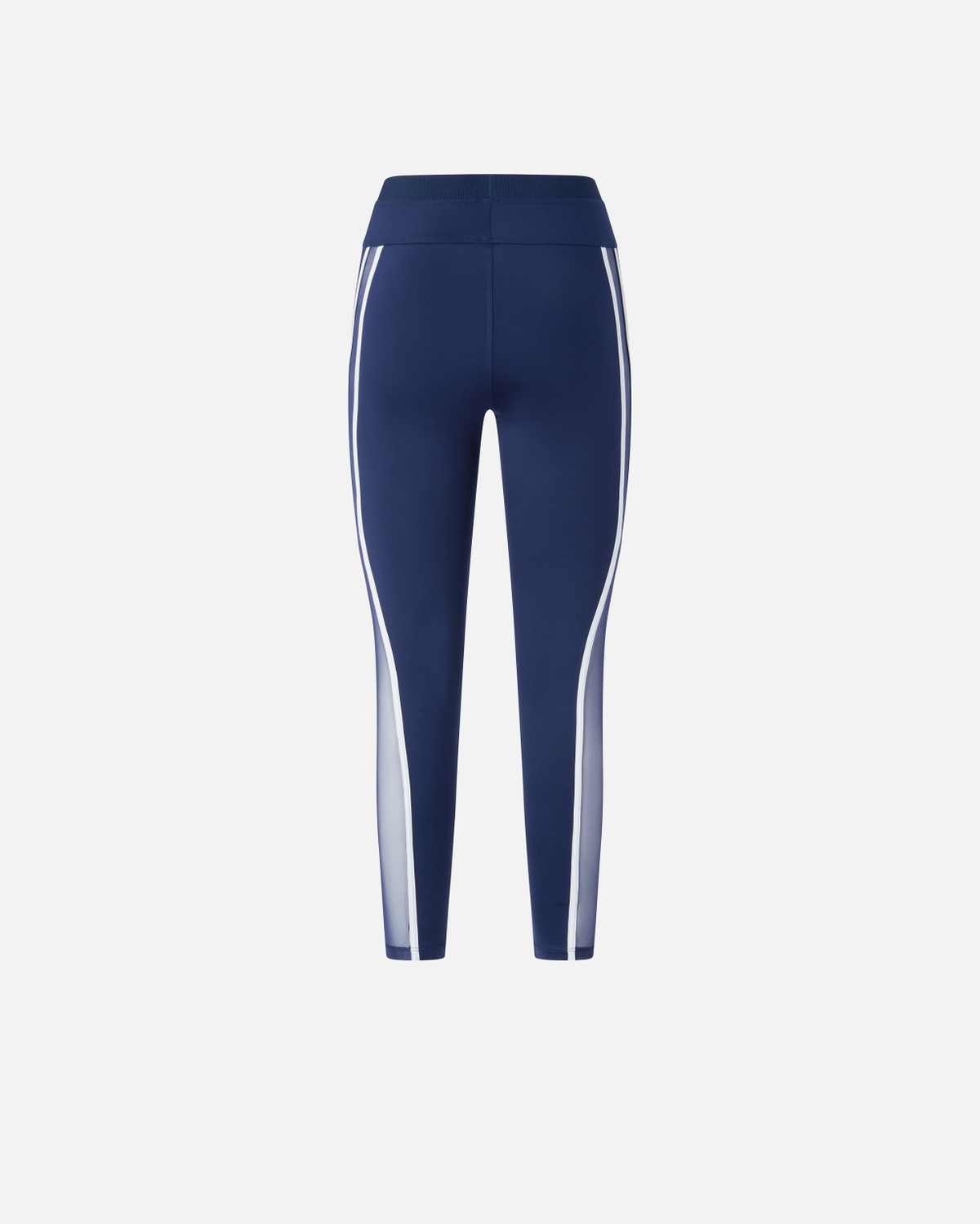 Pinko Leggings With Sheer Inserts Blue/White