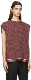NOMA t.d. Red Cable Knit Twisted Vest