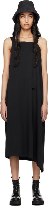 Photo: Y's Black Asymmetric Midi Dress