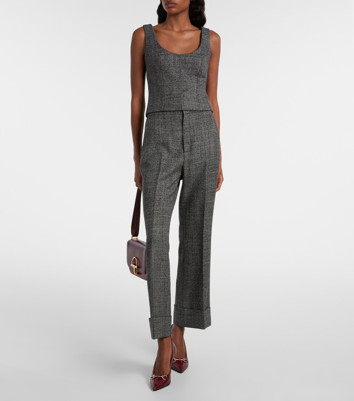 Gucci Cropped wool tank top
