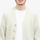 Wood Wood Men's Cassian Furry Cardigan in Sesame Beige