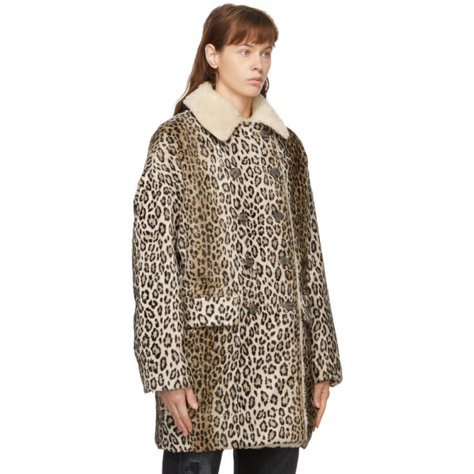 R13 Tan Leopard Hunting Coat R13