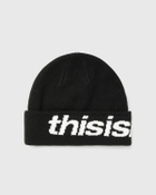 Thisisneverthat HSP-LOGO BIG CUFF BEANIE Black Mens Beany