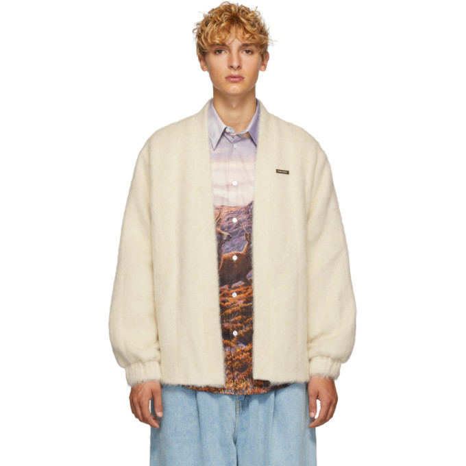 Ribeyron White Alpaca and Mohair Cardigan