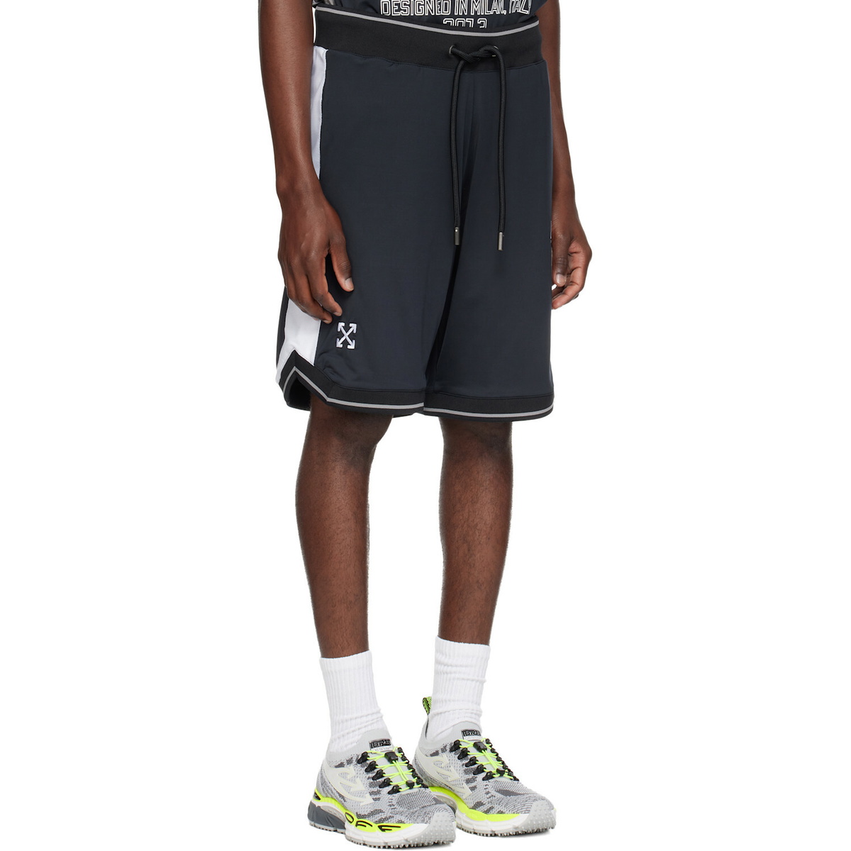 Off-White Black OWR Team Soccer Shorts