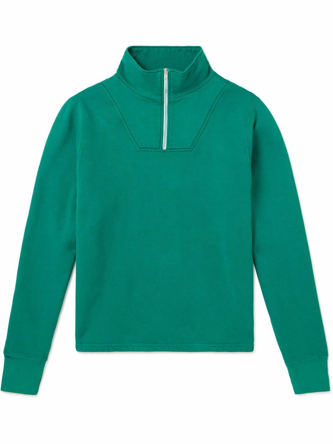 Les Tien - Yacht Cotton-Jersey Zip-Up Sweatshirt - Green Les Tien