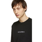 Dolce and Gabbana Black Embroidered Logo Sweatshirt