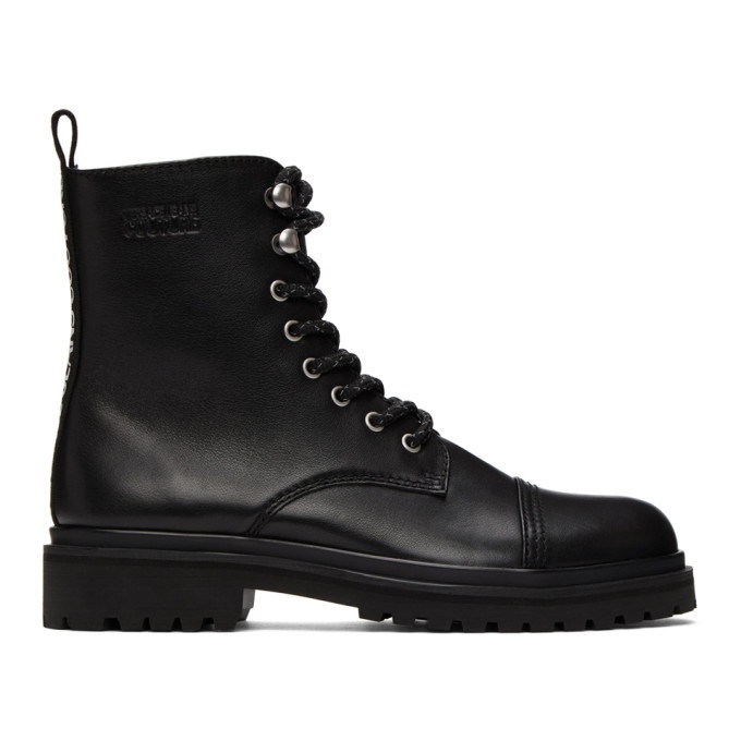 Photo: Versace Jeans Couture Black Lace-Up Boots