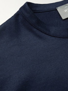 Private White V.C. - Wool and Cashmere-Blend Jersey Henley T-Shirt - Blue