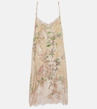 Dries Van Noten Denta floral silk stain slip dress
