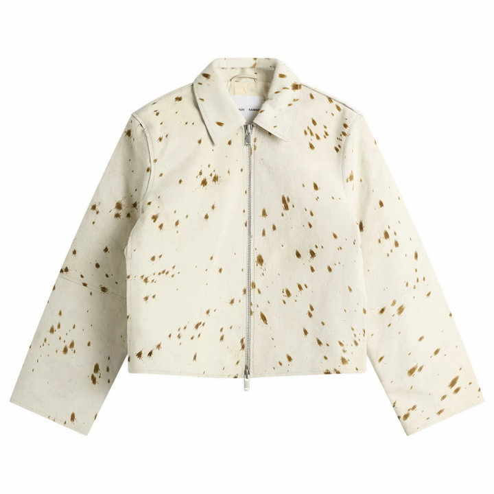 Photo: Samsøe Samsøe Women's Salylo Leather Jacket in Stray Dott