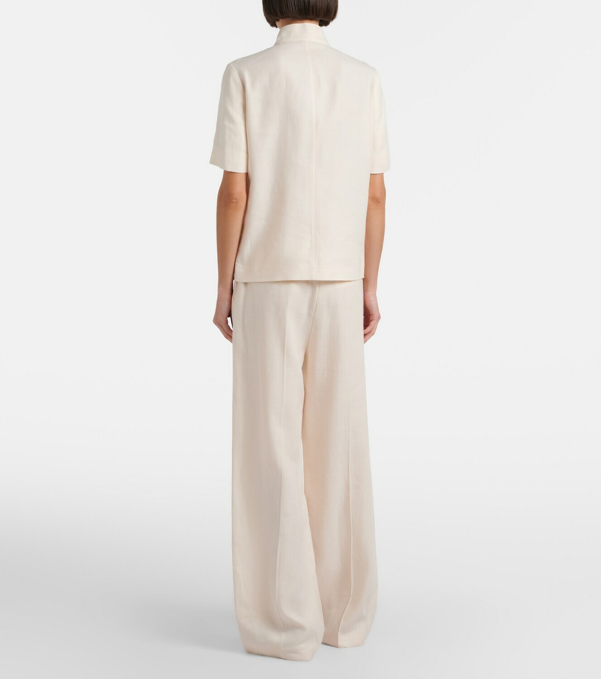 Loro Piana Lodger linen and wool wide-leg pants
