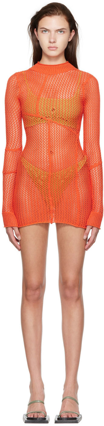 hem mesh dress Gothic Punk Halter Mesh Dress With Ruffled Hem