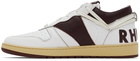 Rhude White & Brown Rhecess Low Sneakers