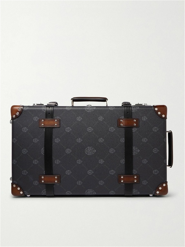 Photo: Berluti - Globe-Trotter Venezia Leather-Trimmed Logo-Print Virée Canvas Suitcase