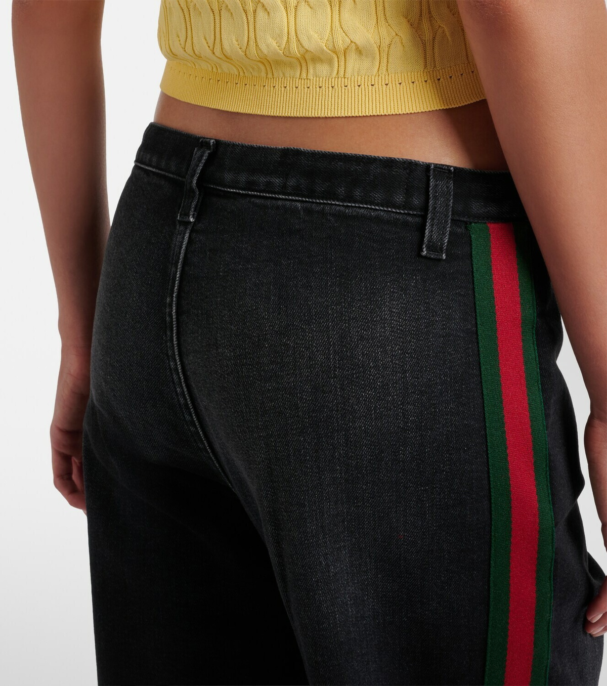 Gucci Web Stripe straight jeans
