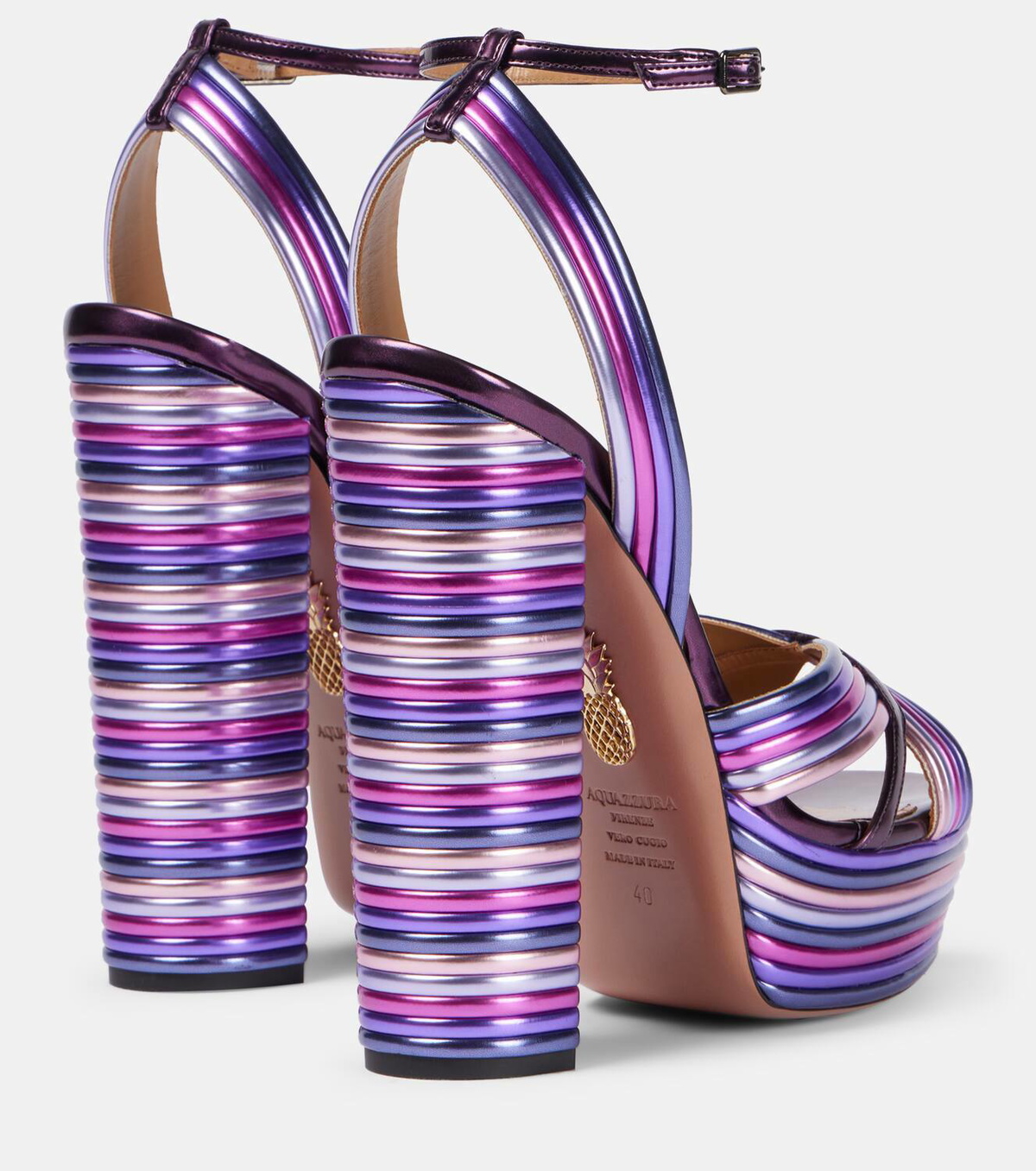 Aquazzura Sundance Plateau 140 leather platform sandals