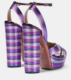 Aquazzura Sundance Plateau 140 leather platform sandals