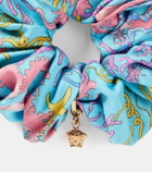Versace Underwater Barocco silk scrunchie