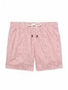 Canali - Straight-Leg Mid-Length Printed Swim Shorts - Pink