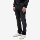 Versace Men's Distresssed Slim Fit Jean in Washed Black