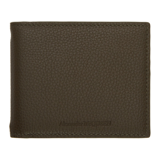 Alexander McQueen Green Money Clip Bifold Wallet Alexander McQueen