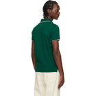 Moncler Green Tricolor-Trimmed Cotton Piquet Polo