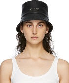 Off-White Black Leather Regular Bucket Hat