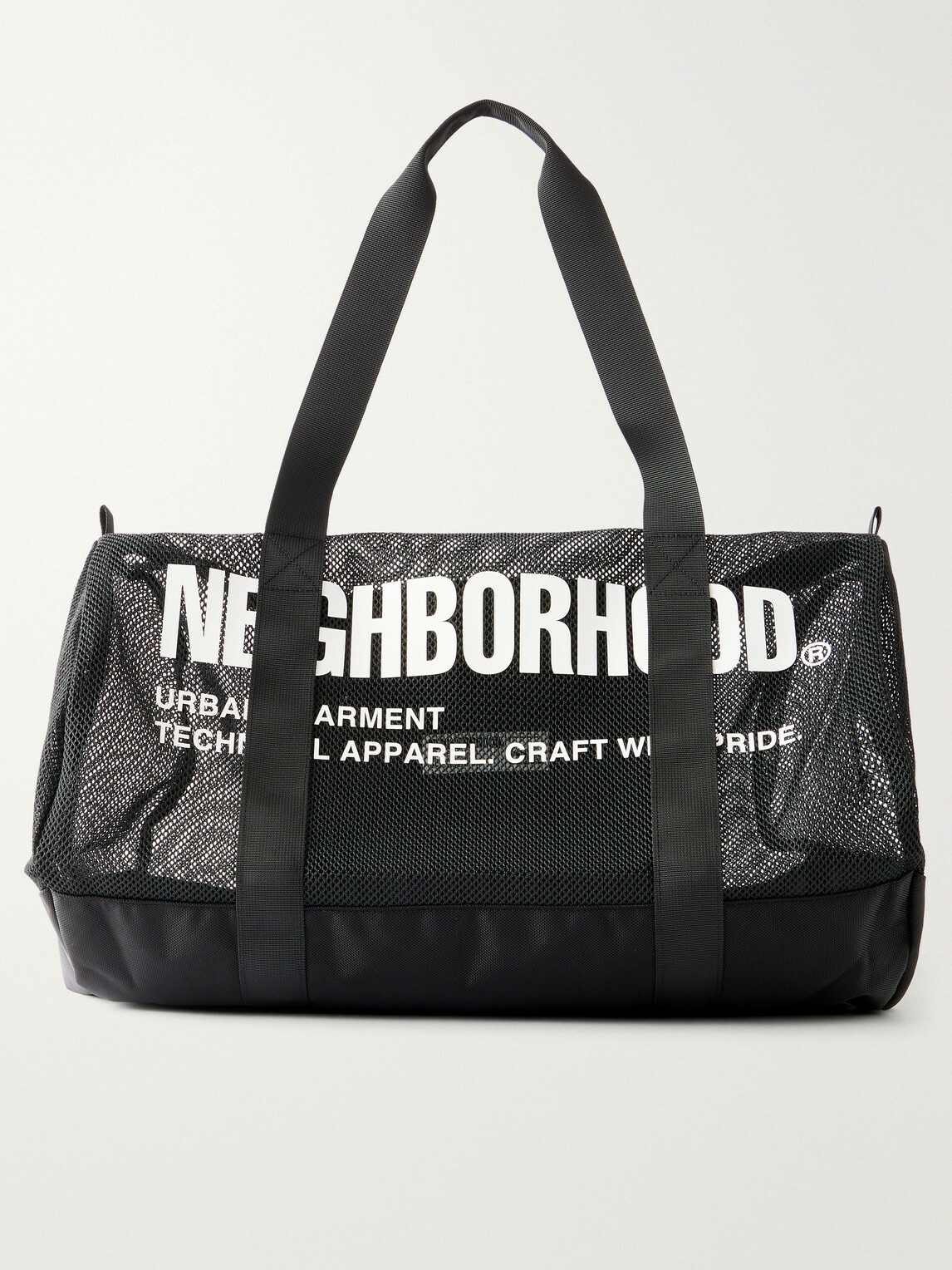 Neighborhood - Logo-Print Mesh Weekend Bag