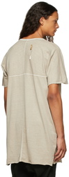 Boris Bidjan Saberi Beige Garment-Dyed One-Piece T-Shirt