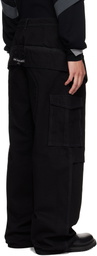 Andersson Bell Black Double Waist Work Wide-Leg Jeans