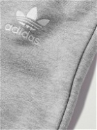 adidas Originals - Essentials Tapered Logo-Embroidered Cotton-Blend Jersey Sweatpants - Gray