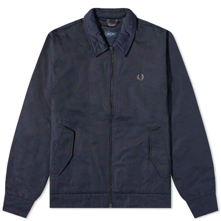 Photo: Fred Perry Authentic Men's Twill Zip Through Jacket in Navy