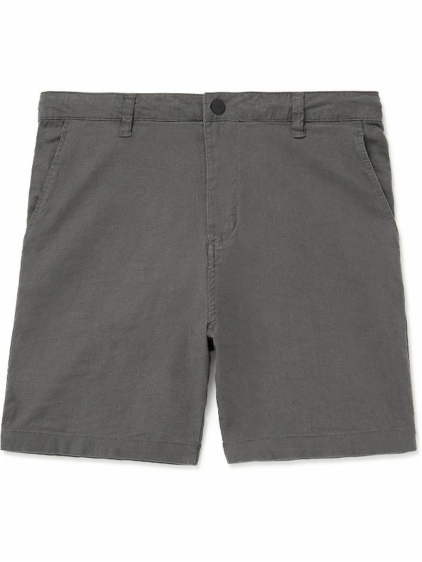 Photo: Onia - Traveler Straight-Leg Linen-Blend Bermuda Shorts - Gray