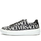Versace Men's Monogram Low Top Sneakers in Black