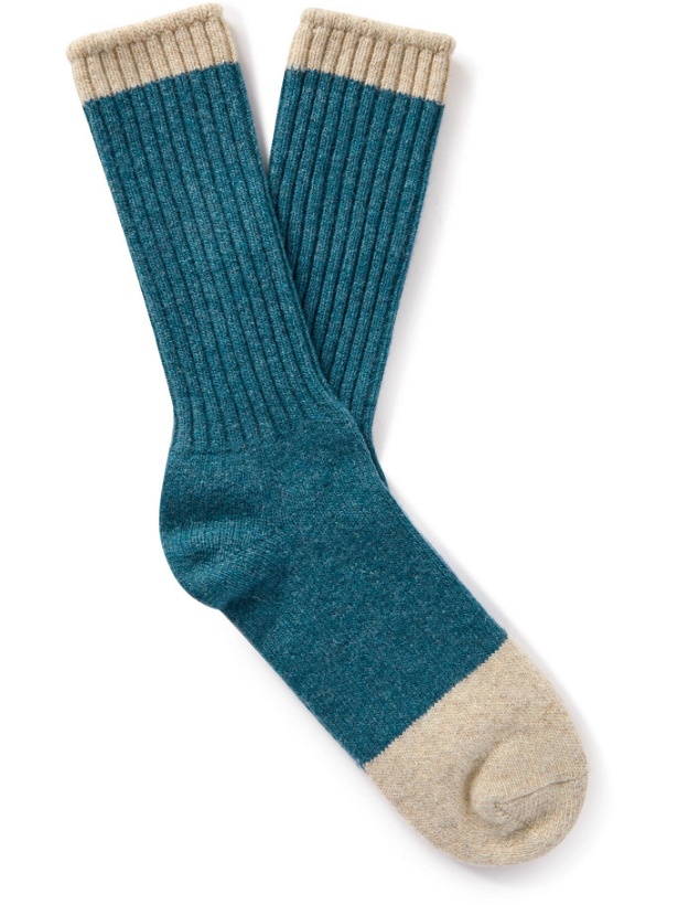 Photo: Thunders Love - Ribbed Wool-Blend socks