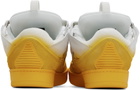 Lanvin Yellow & White Curb Sneakers