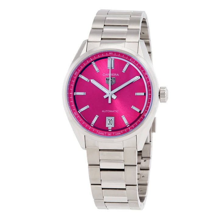 Photo: Tag Heuer Carrera Automatic Vivid Pink Dial Unisex Watch WBN2313.BA0001