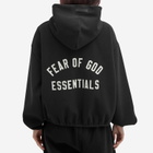Fear of God ESSENTIALS Women's Brushed Hooded Bomber Jacket in Black