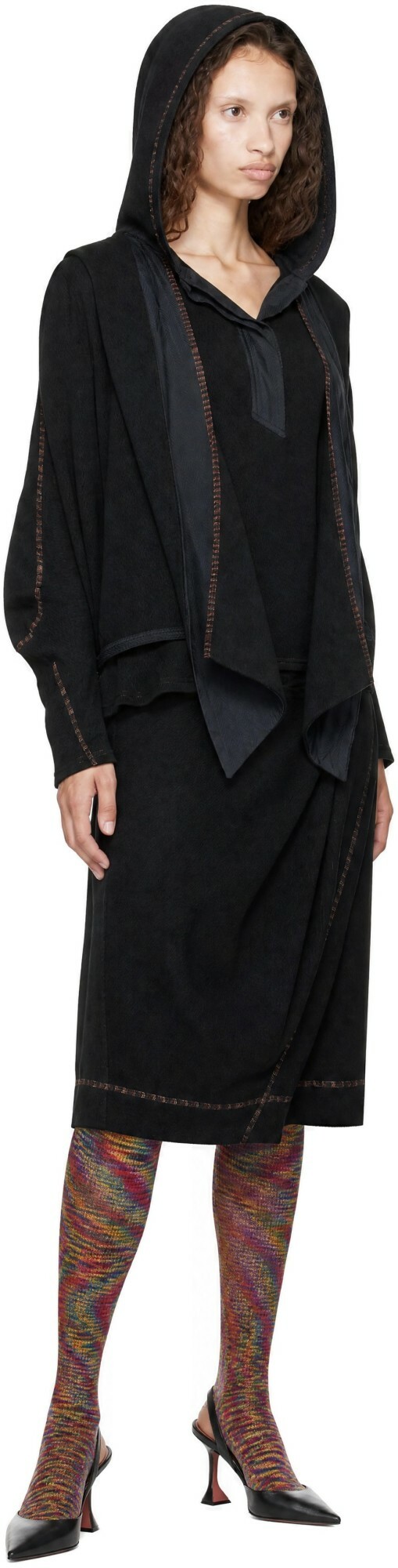 Kiko Kostadinov Black Petrel Pullover Hoodie