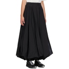 Y-3 Black Gradient 3-Stripes Nylon Balloon Midi Skirt