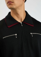 Jil Sander Wool Polo Shirt Black